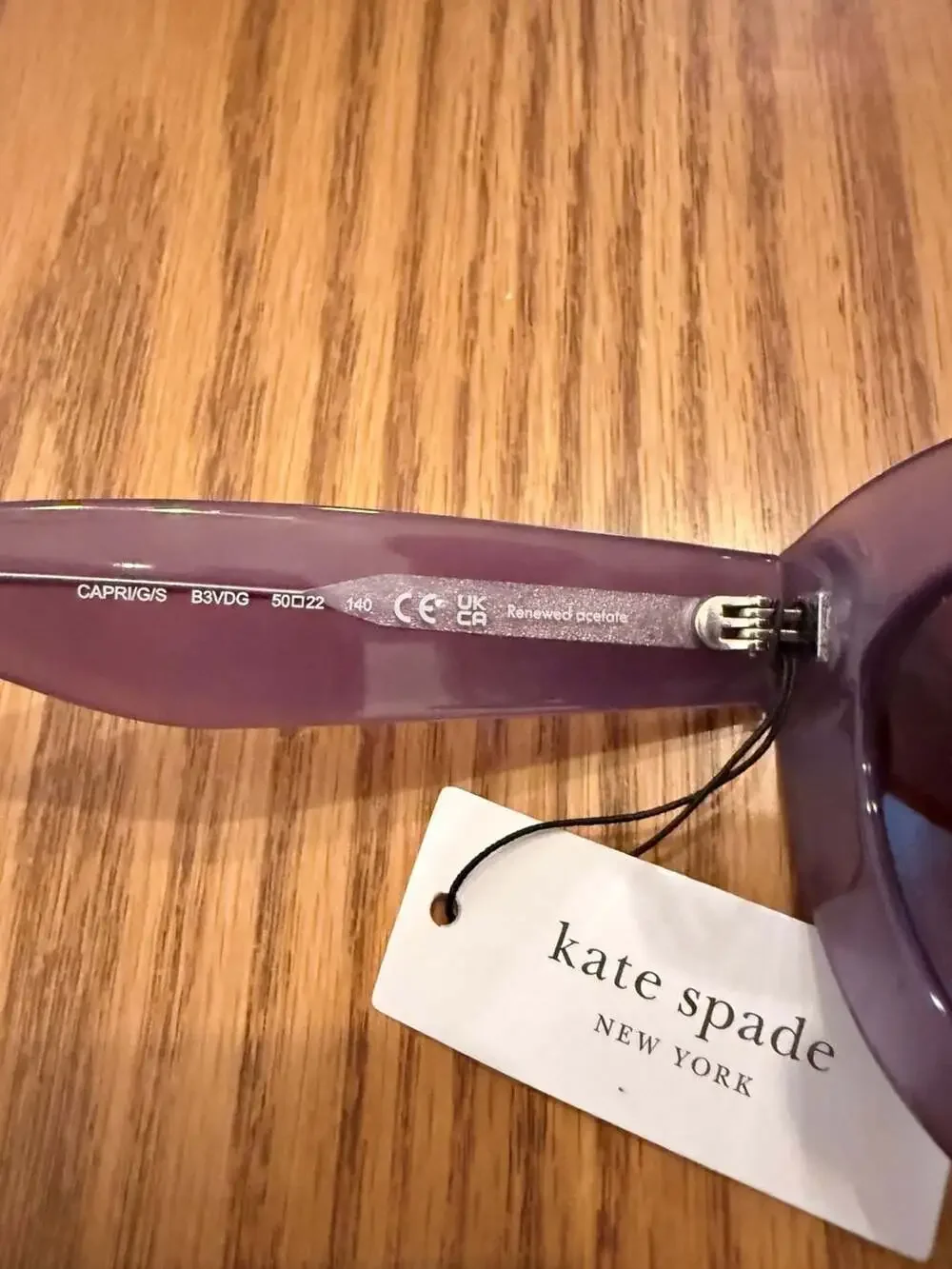 kate spade Purple Oversized Cat-Eye Sunglasses
